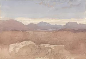 A Mountainous View, North Wales by David Cox Oil Painting