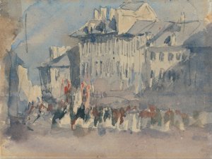A Religious Procession by David Cox Oil Painting
