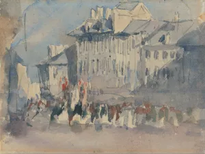 A Religious Procession by David Cox Oil Painting
