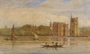 Boating Before Lambeth Palace, London by David Cox Oil Painting