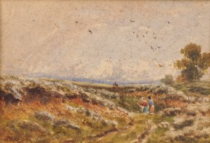 Heath Scene by David Cox Oil Painting