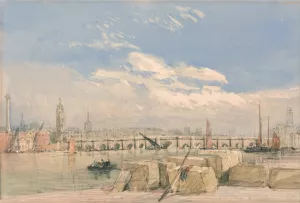London Bridge by David Cox Oil Painting