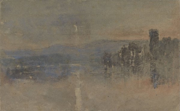 Main Product Photo of Moonlight Landscape  Painting by David Cox