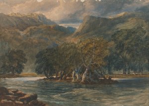 On the Conway River, North Wales by David Cox Oil Painting