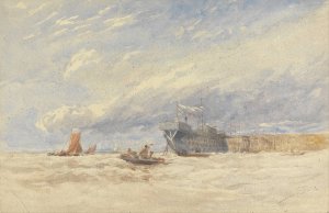 On the Medway Oil painting by David Cox