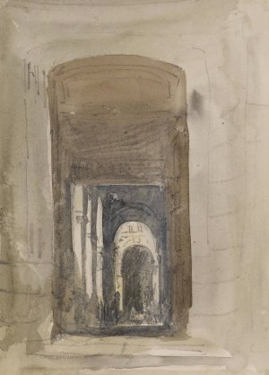 Study For The Door Of The Church Of Saint-Roch, Paris by David Cox Oil Painting