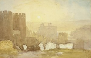 Sunrise, Conway Castle Oil painting by David Cox