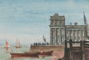 The Old Customs House, Greenwich by David Cox Oil Painting