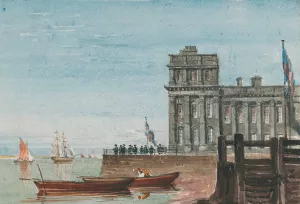 The Old Customs House, Greenwich by David Cox Oil Painting