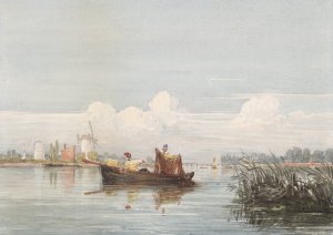 The Thames at Battersea by David Cox Oil Painting