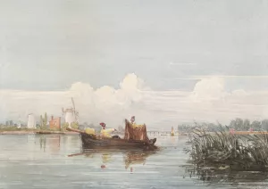 The Thames at Battersea by David Cox Oil Painting