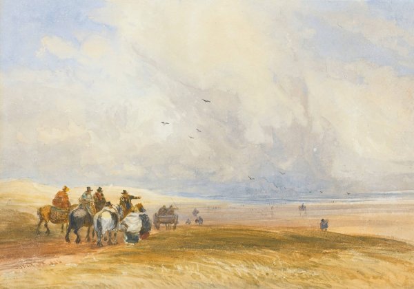 Main Product Photo of Ulverstone Sands, Cumbria  Painting by David Cox