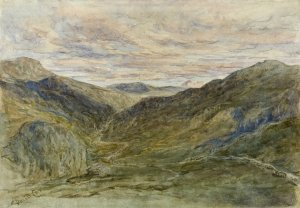 View in Wales by David Cox Oil Painting