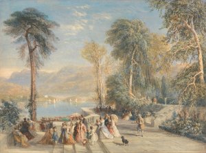 Windermere During the Regatta Oil painting by David Cox