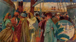 Compagnie Transatlantique Algerie-Tunisie by David Dellepiane Oil Painting