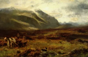 Among The Brackens Oil painting by David Farquharson