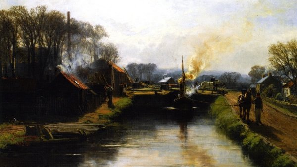 Main Product Photo of The Towpath Painting by David Farquharson