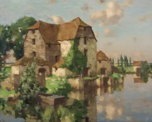 A Berkshire Mill by David Gauld Oil Painting