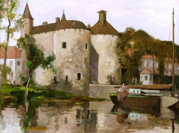 Main Product Photo of A Ch?teau in Bruges Painting by David Gauld