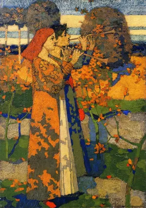 Music in Japan by David Gauld Oil Painting