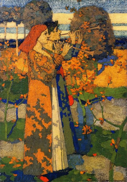 Music in Japan by David Gauld - Hand-Painted Oil Painting Reproduction