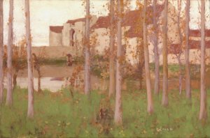 The Haunted Chateau, Grez-sur-Loing by David Gauld Oil Painting