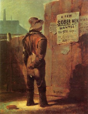 Recruits Wanted by David Gilmore Blythe Oil Painting