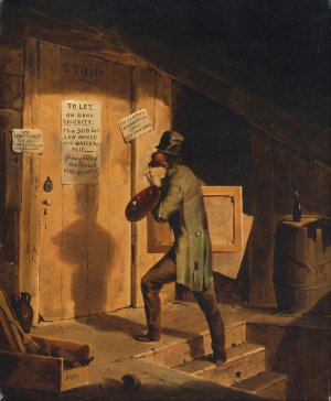 Art Versus Law by David Gilmour Blythe Oil Painting