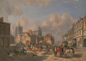 The Haymarket, Norwich by David Hodgson Oil Painting