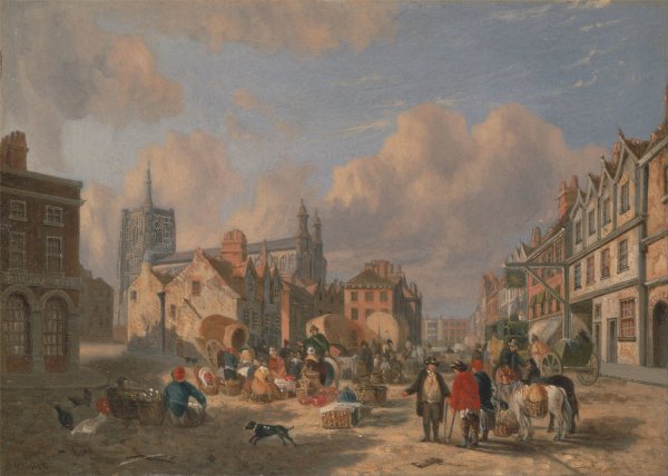 Main Product Photo of The Haymarket, Norwich Painting by David Hodgson