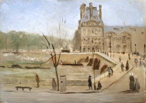 Pont Royal in Paris. Sketch by David Jacobsen Oil Painting