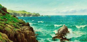 Sea Cliffs by David James Oil Painting