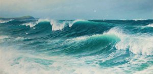 The Inrushing Tide by David James Oil Painting