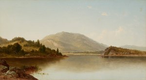 Bear Mountain and Iona Island on the Hudson River by David Johnson Oil Painting