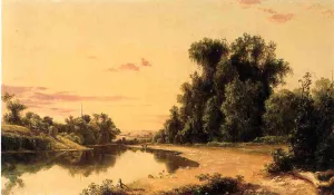 Esopus River Landscape, Hurley, New York painting by David Johnson