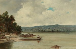 Landing The Dory by David Johnson Oil Painting