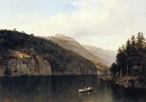 Looking West, from Dollar Island, Lake George painting by David Johnson