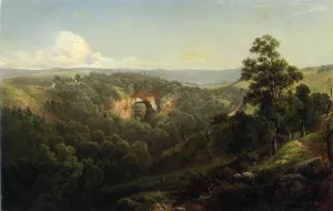 Natural Bridge, Virginia by David Johnson - Oil Painting Reproduction