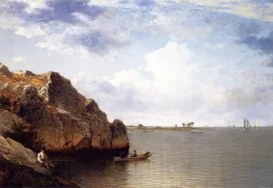 Near Noroton, Connecticut by David Johnson Oil Painting