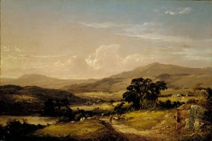 Near Squam Lake, New Hampshire by David Johnson Oil Painting
