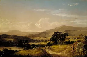 Near Squam Lake, New Hampshire by David Johnson Oil Painting