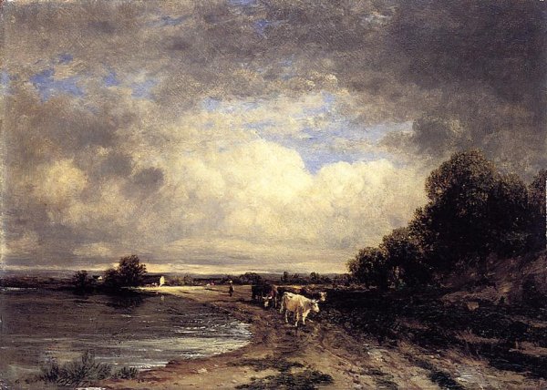 Roadside, Shark River, New Jersey by David Johnson - Hand-Painted Oil Painting Reproduction