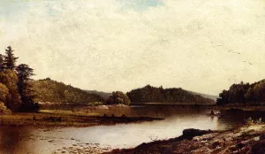 Study of Wawayanda Lake, Orange Co. by David Johnson Oil Painting