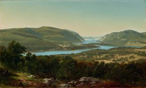 View from Garrison, West Point, New York by David Johnson Oil Painting