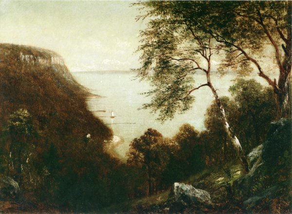 Main Product Photo of View of Palisades, Hudson River Painting by David Johnson
