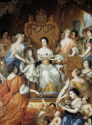 Allegori Over ankedrottning Hedvig Eleonoras fOrmyndarregering by David Klocker Ehrenstrahl Oil Painting