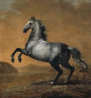 Karl XIs livhast Den Lille Englandaren by David Klocker Ehrenstrahl Oil Painting