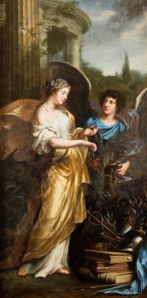 King Charles XI's Upbringing. Allegory by David Klocker Ehrenstrahl Oil Painting