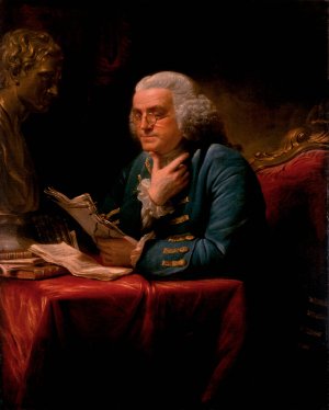 Benjamin Franklin by David Martin Oil Painting