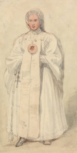 A Dame de Picpus by David Roberts - Hand-Painted Oil Painting Reproduction